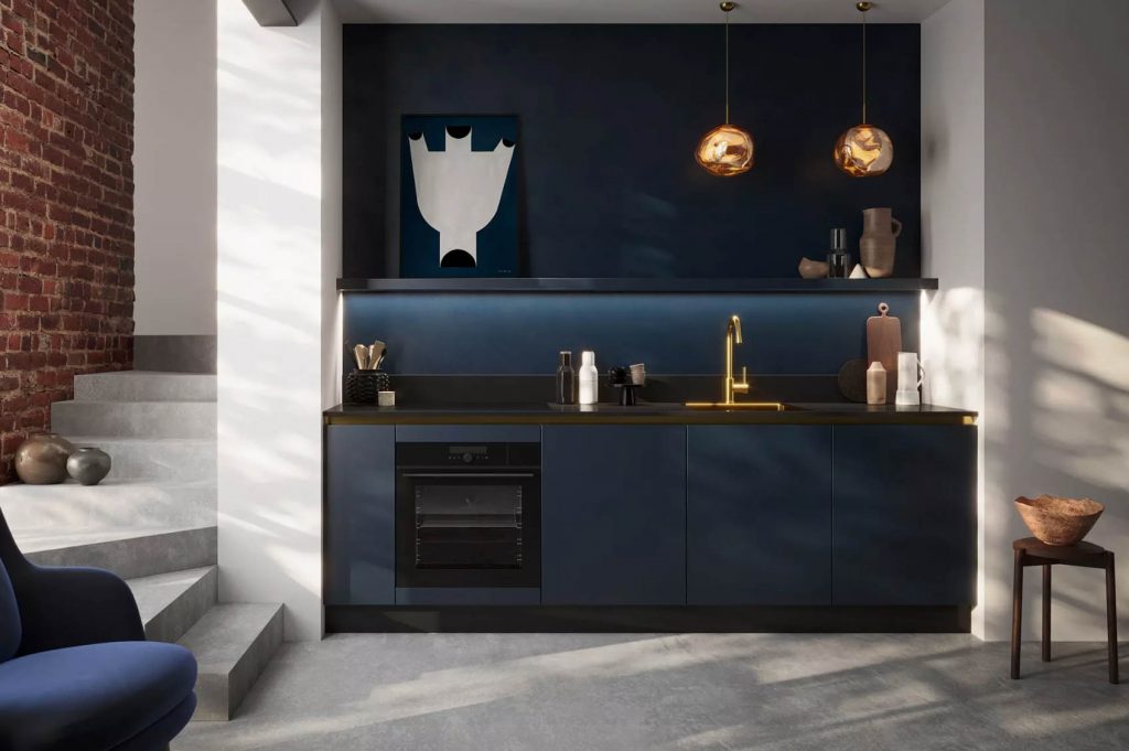 Rotpunkt Midnight Blue Dark Kitchen